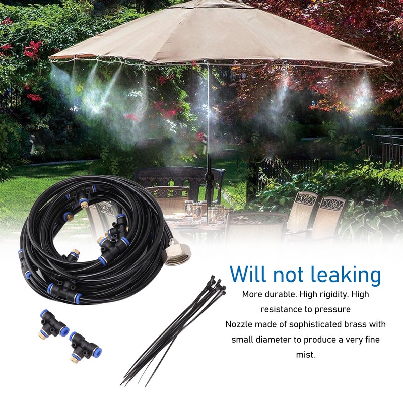 Patio Misting Cooling System Backyard Greenhouse Water Mist 8m 26ft