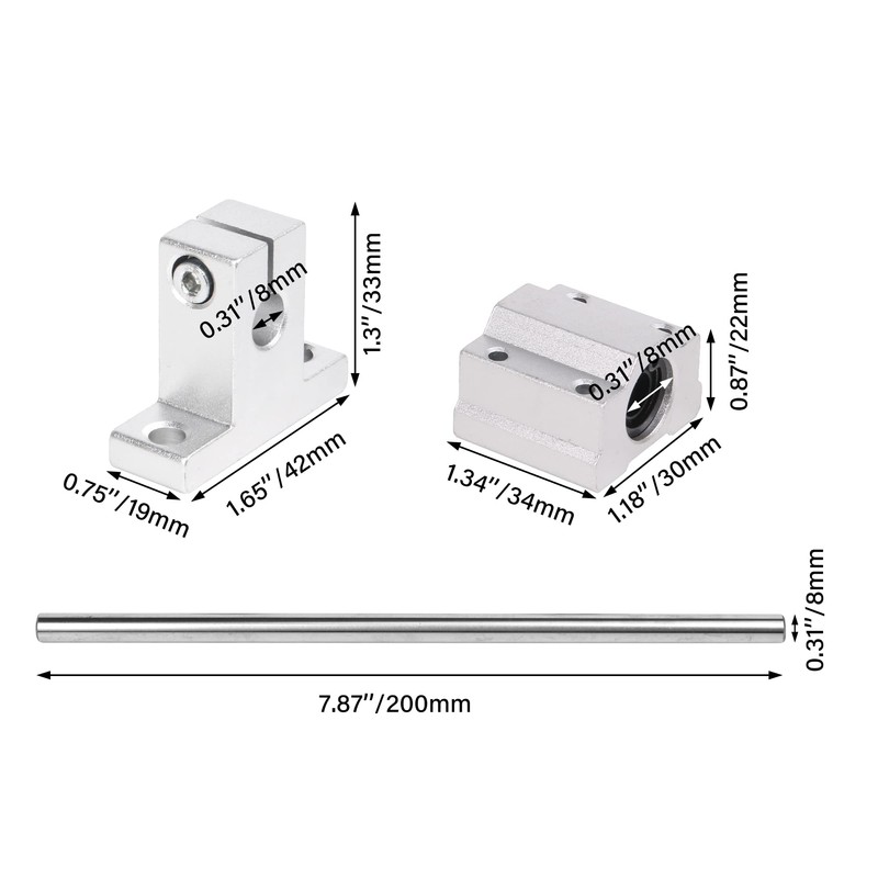 Cnbtr Horizontal Linear Guide, Ball Bearing, Sliding Bushing and Linear/Shaft