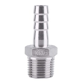 Male Threaded SS304 Stainless Steel Barb Hose Pipe Fitting Tail Connector with Thread Adaptor DFE Tail Pipe 1/8~3/4