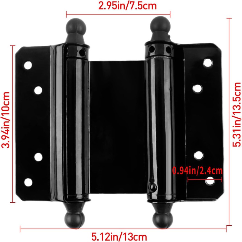 TamBee 4inch Double Action Hinge Saloon Door Hinges Swinging Door