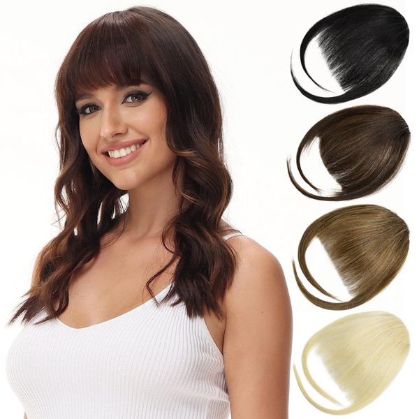 Luxiremi Clip-In Real Hair 100% Remy Normal Fringe Bangs Extensions