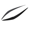 2 Pcs Headlight Eyebrow Glossy Black Trim Left Right Eyelid