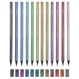 Colored Pencils, Glitter Pen, Metallic, Colored Pencil, 12 Colors, Album Pen, Black Card, Cute, Coloring, Drawing, Design, Planner, Interior, Stationery, Present
