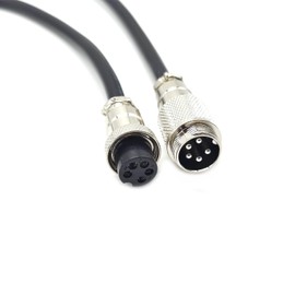 FOWIUNYE 6.56 ft GX16 5 Pin Cable Female to Male Head Aviation Cordset, GX16 5 Pin Panel Mount Circular Metal Aviation Connector Adapter Male to Female 20AWG (2M)