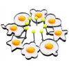 Slomg 8pcs Set Fried Egg Rings Molds Non Stick for