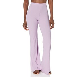 Show Me Your Mumu Women's Layer up Pants, Lilac Rib Knit, Large