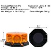12V-24V LED Strobe Beacon Light, Amber Warning Emergency Flashing Light