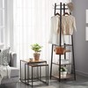 VECELO Industrial Coat Rack,Enterway Clothes Stand With 2 Tier Storage