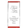 Crown Awards Customizable Crystal Trophy, 4.5" Engraved Thank You Red