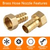 Pack of 2 Brass Hose Nozzles, Brass Hose Connection 3/4