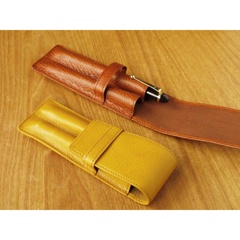 Slip-on Pensiest Double Holder Gift AZ Leather Camel IAZ-4501