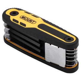 MOUNT The 8 pieces folding and locking hexagon socket set, professional with 3-position locking mechanism, Cr-V, portable driver tool set, metric 1.5 mm to 8 mm