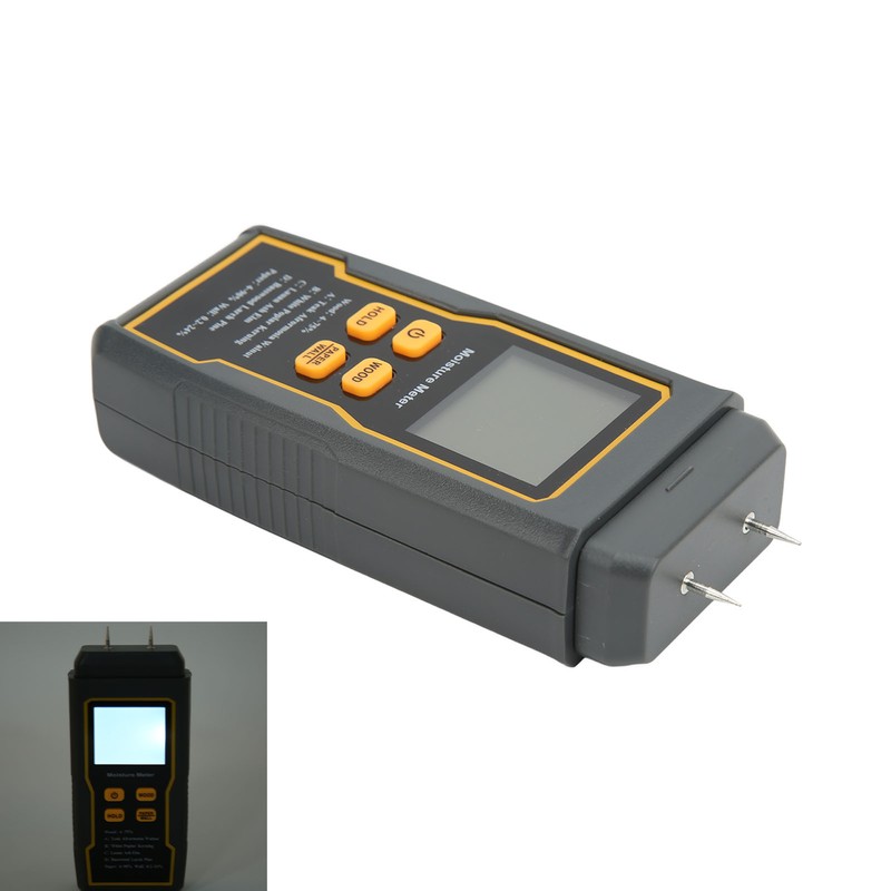 Pin Type Digital Moisture Meter 4 Measurement Modes Backlight LCD