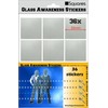 Glass Awareness Stickers 50mm Squares Etched Effect Frosted Film Patio