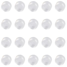 Leliafleury Clear Plastic Jars with Lids 20Pcs 10ml Small Plastic Storage Containers Round Empty Storage Jars for DIY Crafts, Beads, Glitter