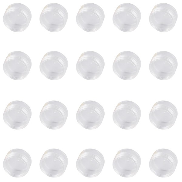 Leliafleury Clear Plastic Jars with Lids 20Pcs 10ml Small Plastic