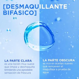 L'Oreal Paris Desmaquillante Bifásico para Ojos y Labios, Todo Tipo de Piel, 200ml.