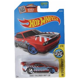 Hotwheels Dodge Challenger Drift Car, Speed Graphics 3/10 [red] 178/250