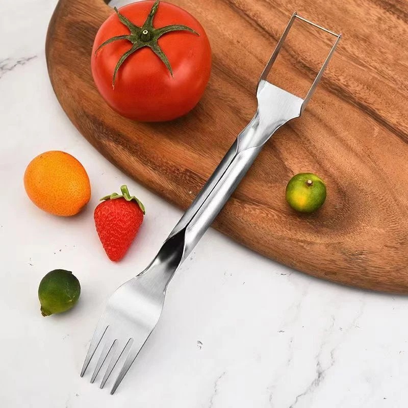 Unbranded Watermelon Slicer Cutter 2-in-1 Fork Stainless Steel Fruit Cutting