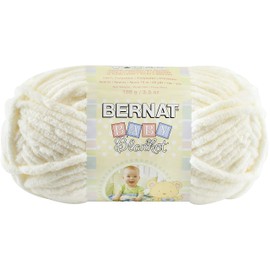 Bernat Baby Blanket Yarn, 3.5 oz, Gauge 6 Super Bulky, Vanilla