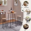 VECELO Bar Table and Chairs Set, Round Bistro Dinette with