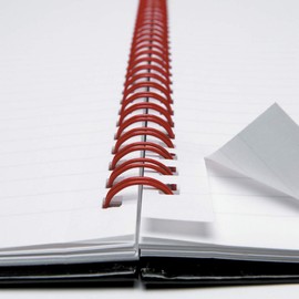 Oxford Black n' Red B5 Wirebound Hardback Ruled and Perforated Notebook - Matt Black