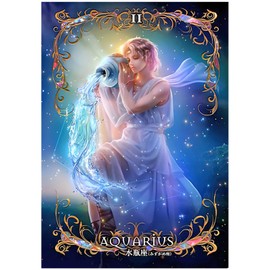 SHEGZHUC 30 x 40 cm Diamond Painting Zodiac Sign Aquarius 5D Diamond Painting Zodiac Sign Aquarius Adult Glitter Diamond Painting Art Embroidery Cross Stitch Pictures Gift Wall Decoration
