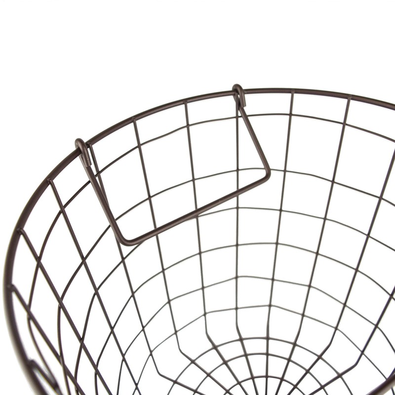 DII Metal Wire Mesh Stackable Utility Storage Bin, Small Round,