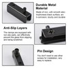 UFURMATE Glass Door Hinge, 8Pcs Black Frameless Glass Door Pivot