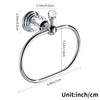 WOLIBEER Chrome Towel Ring,Crystal Hand Towel Holder,Bath Oval Hand Towel