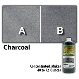 Concrete Stain Concentrate Just Add Water, User & Eco-Friendly Semi-Transparent Professional Grade Cement Stain, Concrete Resurrection Brand (8 Ounce, Charcoal)
