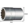 Tone 4DB-22 Socket (12-square) 1/2 inch (12.7 mm) Insertion Angle,