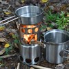 Stainless Steel Cookware Set Portable Camping Stove Cooking Pot Set