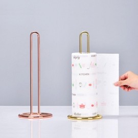 Luxury Metal Kitchen Paper Towel Holder Standing Kitchen Holder 1 Kitchen Paper Towel Holder - Gold