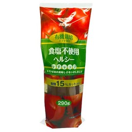 Haguruma Ketchup ~ Made with Organic Cultivated Tomatoes, Salt Free, Reduces 15% Sweetness Modest Sugars, 10.2 oz (290 g) x 1 Bottle