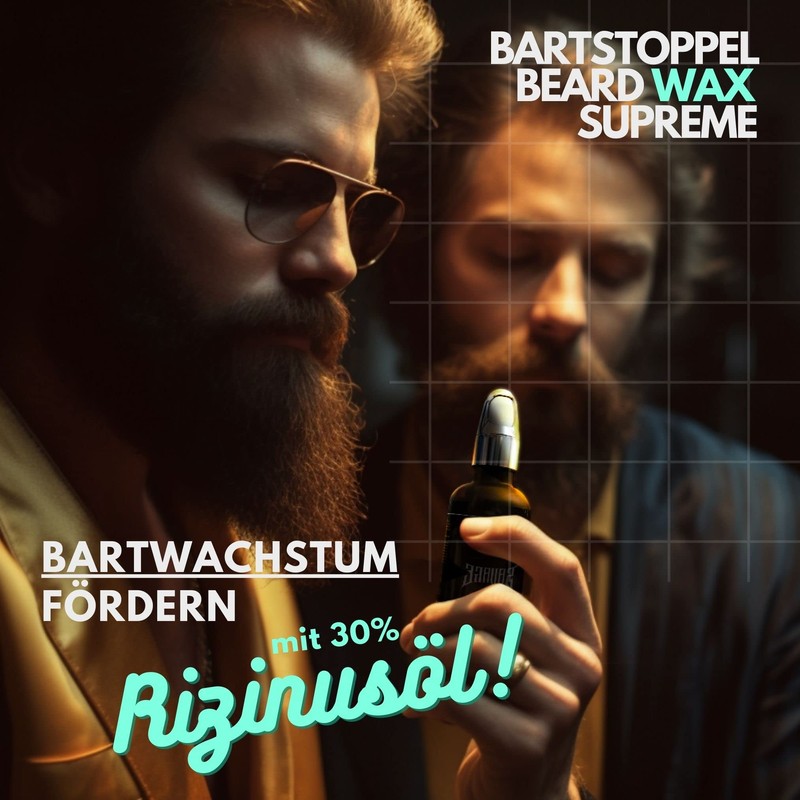 Bartwachs Vanille Duft Bartpflege Herren Biotin Bartwachstum Original BartstoppelÂ© SUPREME