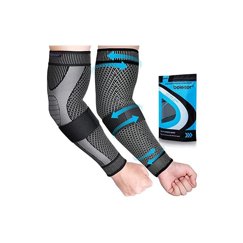 beister 20-30 mmHg Compression Arm Sleeves with Elastic Strap