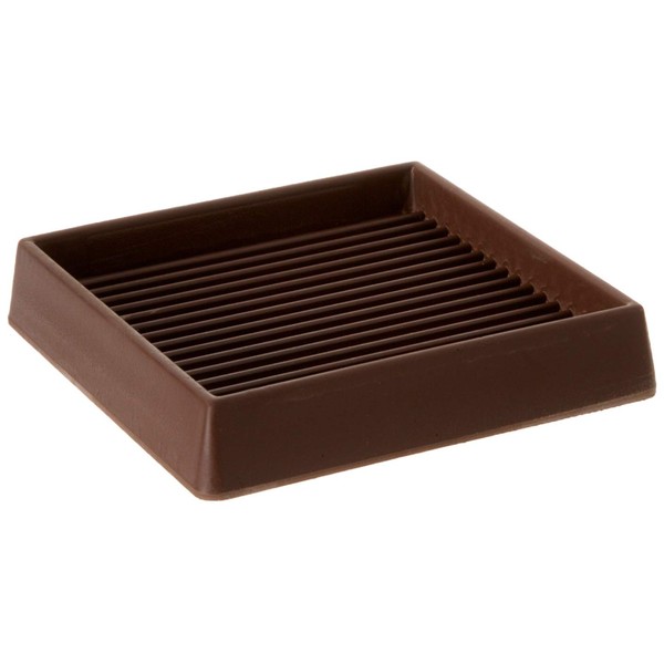 Shepherd Hardware 9078 Shepherd Smooth Caster Cup, 3 in L X 3 in W, Square, 3-Inch, Brown