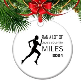 Running Ornament, Cross Country Gift, Running Gifts, Marathon Ornament, 2024 Christmas Ornament