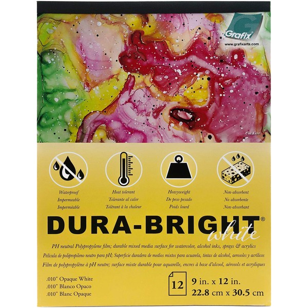GRAFIX DURA-BRIGHT .010 9x12 12PGS, 9"X12" 12 Sheets/Pad