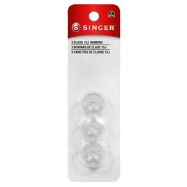 SINGER 06542 Class 15J Bobbins, Transparent, 3-Count