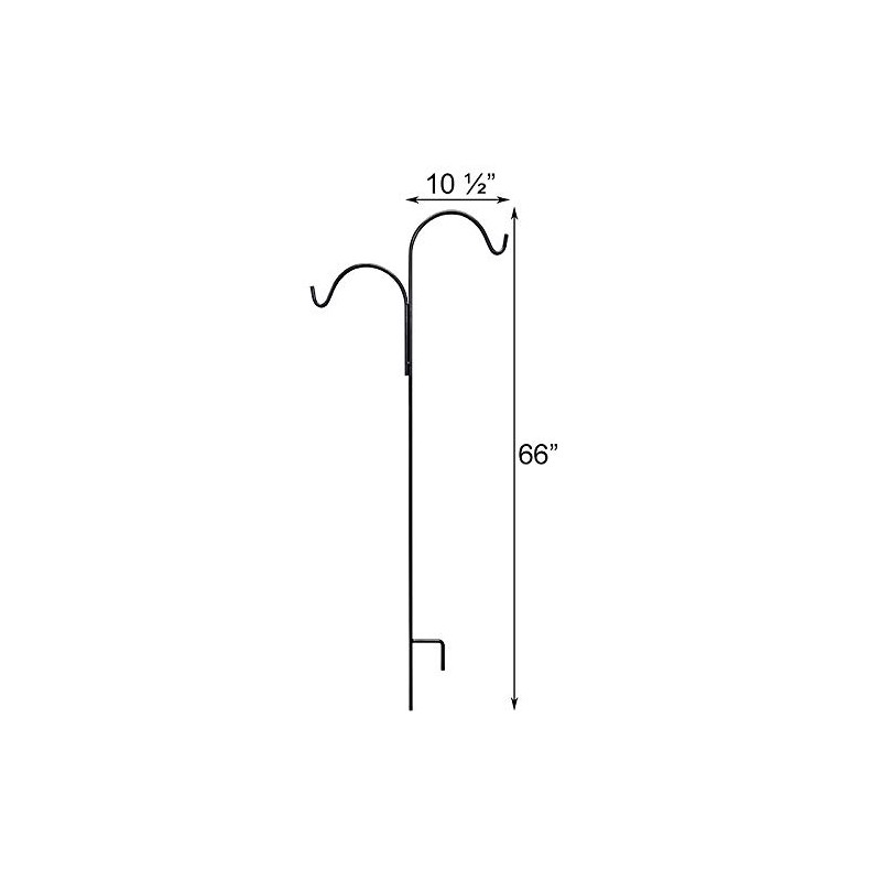 American GardenWorks Offset Double Shepherd Hooks, 5 Inch 6 Inch