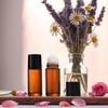 Tustao 2Pcs 50ml Brown Glass Essential Oil Roller Bottles Refillable