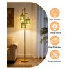 Lightdot 67" 3-Light Glass Floor Lamps for Living Room, Dimmable