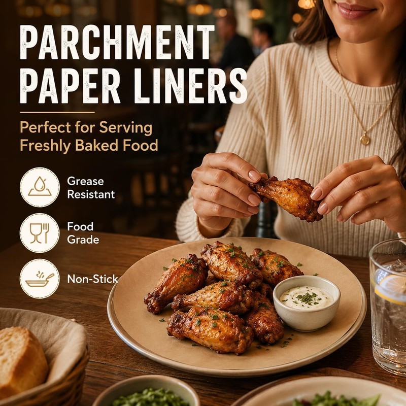 Parchment Paper Sheets 200 Pcs 10 Inch Non-Stick, for Baking