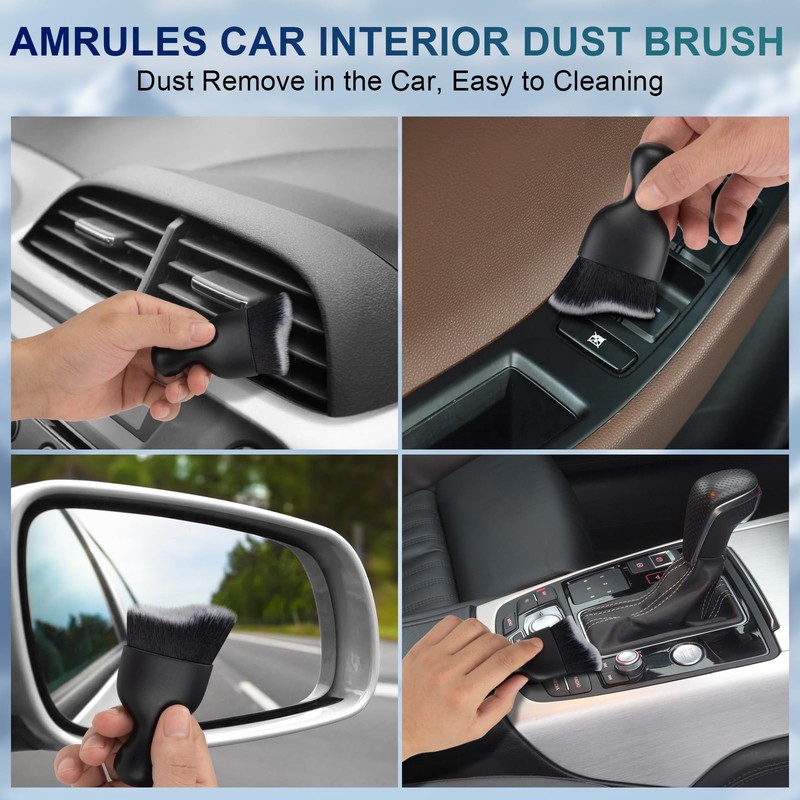 Amrules 2 PCS Car Interior Detailing Brush, Auto Car Dusting