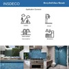 Recycled Glass Mosaic Tile: Arabesque Lantern Pattern, Carrara Marble Look,