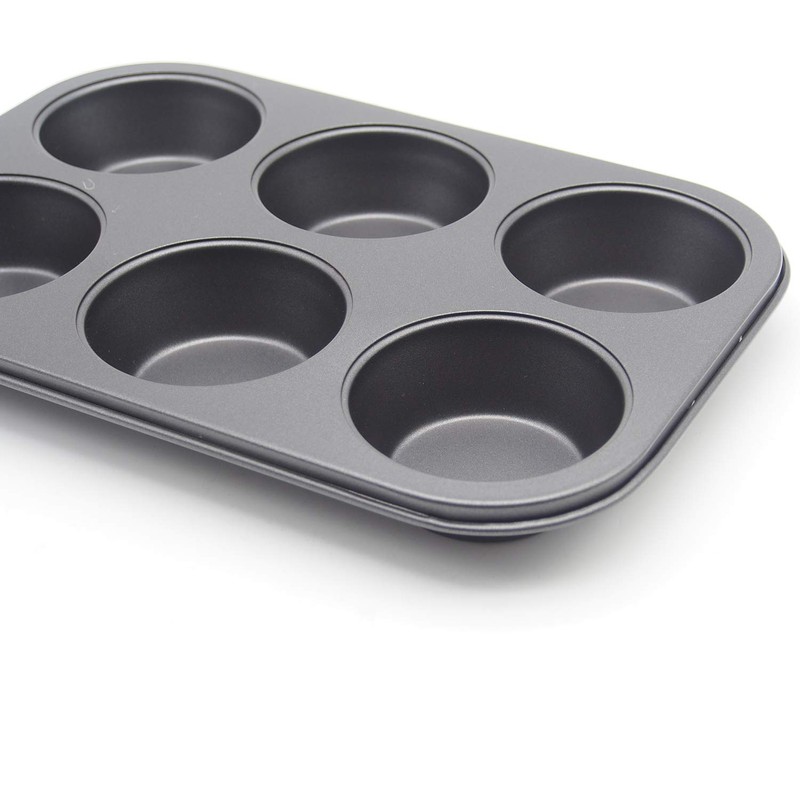 HYTK Muffin Pan 6 Cup Cupcake Baking Pan No Stick