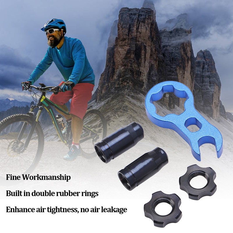 RISK 7pcs Titanium Alloy Bicycle Presta Valve Cap Strong Hardness