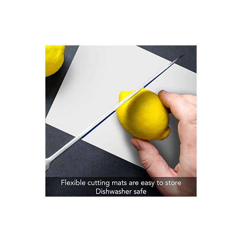 Cut N' Funnel Clear Flexible Plastic Cutting Board Mat, 2